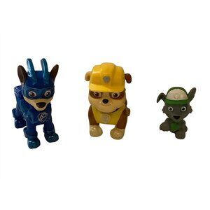 Paw Patrol Action‎ Figure Set Chase Rubble & Rocky Lot of 3